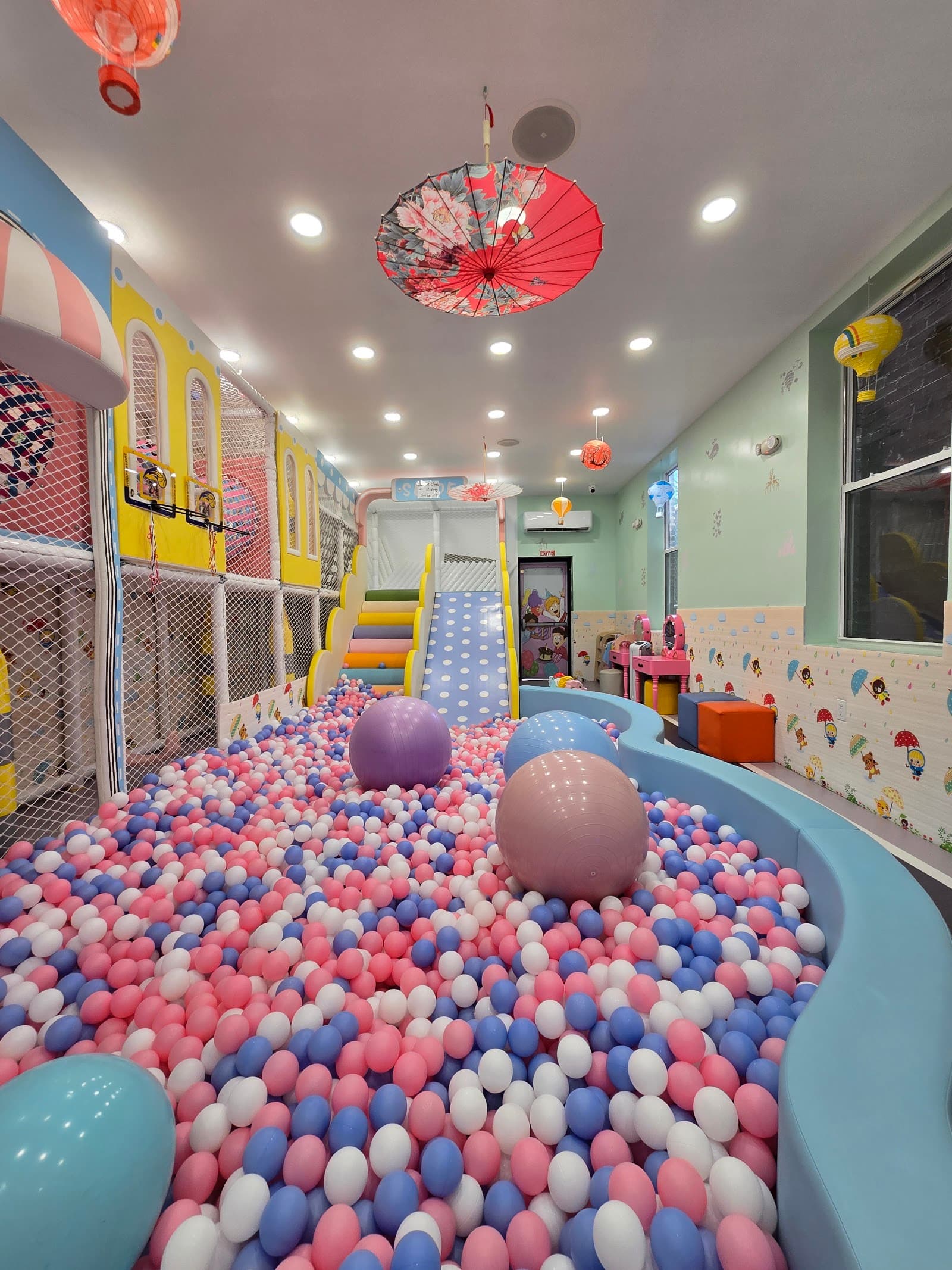 Inside WaWa Fun Island indoor playground, Brooklyn
