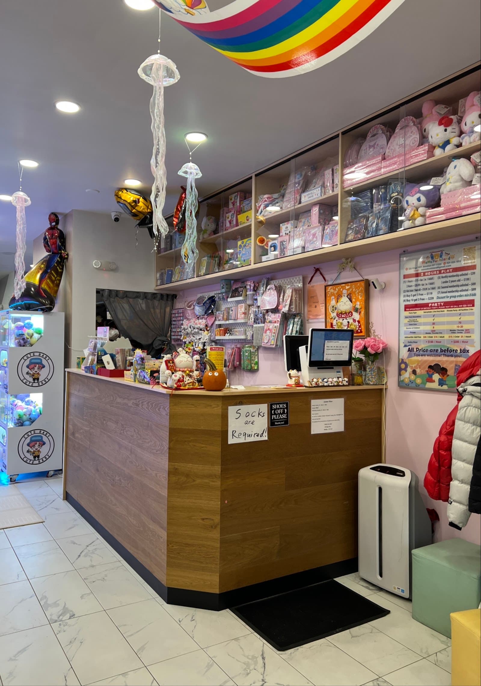 Inside WaWa Fun Island indoor playground, Brooklyn